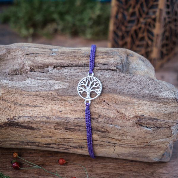 Verbundenheit 'Rhae' - Makramee Armband Schlicht mit Baum Metallverbinder Verbundenheit 'Rhae' - Makramee Armband Schlicht mit Baum Metallverbinder