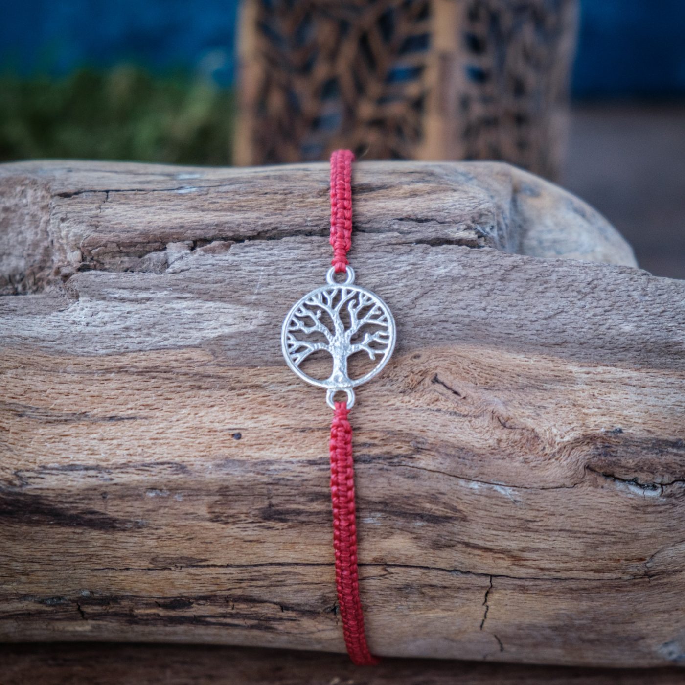 Verbundenheit 'Rhae' - Makramee Armband Schlicht mit Baum Metallverbinder Verbundenheit 'Rhae' - Makramee Armband Schlicht mit Baum Metallverbinder