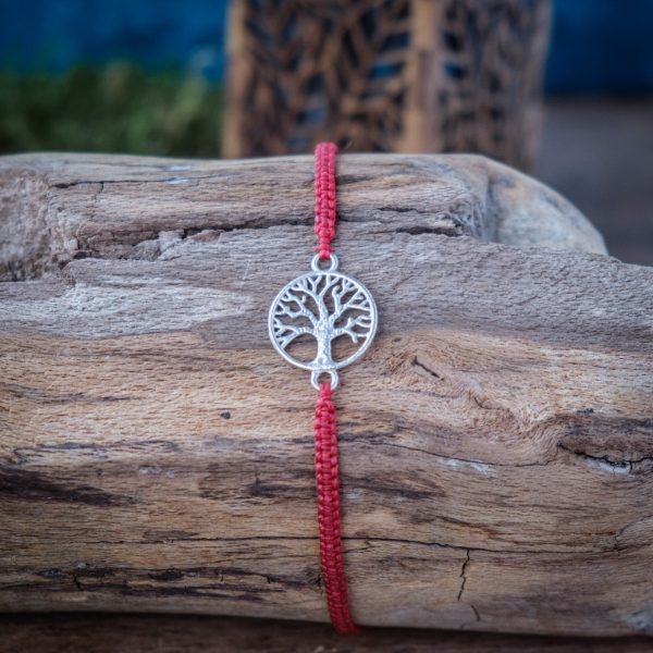 Verbundenheit 'Rhae' - Makramee Armband Schlicht mit Baum Metallverbinder Verbundenheit 'Rhae' - Makramee Armband Schlicht mit Baum Metallverbinder